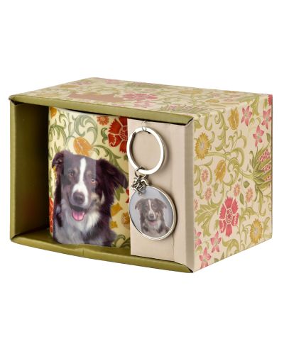 NOYA Kubek z breloczkiem 380ml 9x13x9cm Border Collie