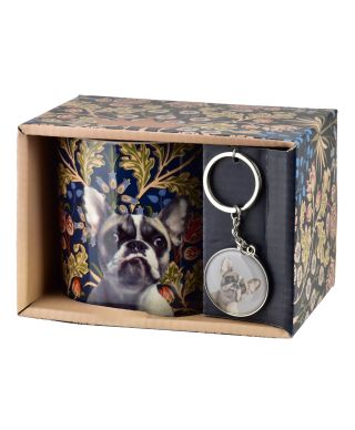 NOYA Kubek z breloczkiem 380ml 9x13x9cm Buldog francuski