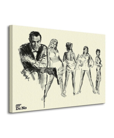 James Bond (Dr. No - Sketch) - Obraz na płótnie