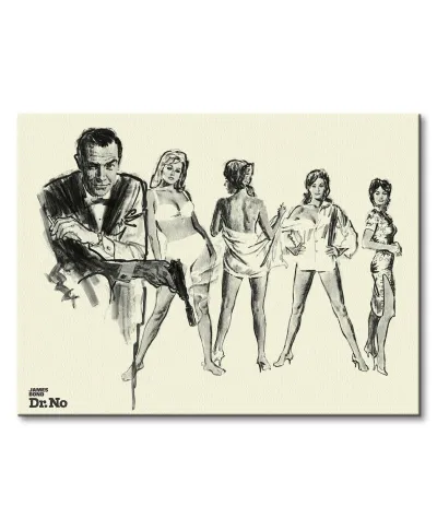 James Bond (Dr. No - Sketch) - Obraz na płótnie