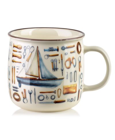 NORMAN Kubek 450ml 9,6x13x9,3cm żaglówka