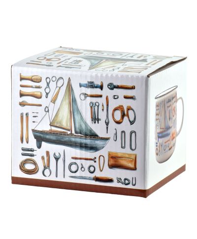 NORMAN Kubek 450ml 9,6x13x9,3cm żaglówka