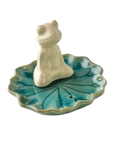 Podstawka na kadzidło 10x9x7cm żabka