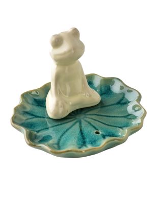 Podstawka na kadzidło 10x9x7cm żabka