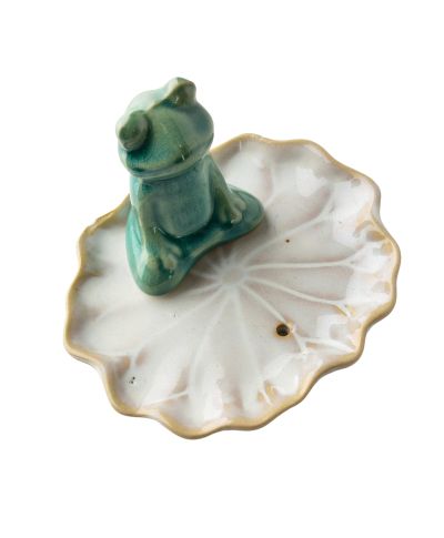 Podstawka na kadzidło 10x9x7cm żabka