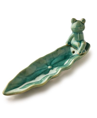 Podstawka na kadzidło 20x5,5x7,5cm żabka