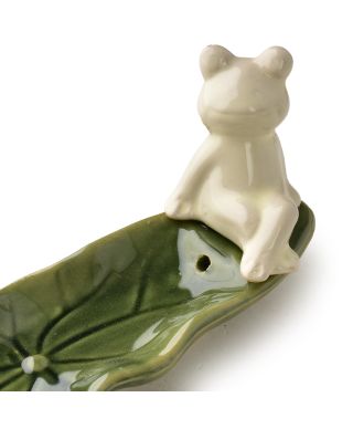 Podstawka na kadzidło 20x5,5x7,5cm żabka