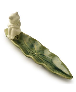 Podstawka na kadzidło 20x5,5x7,5cm żabka