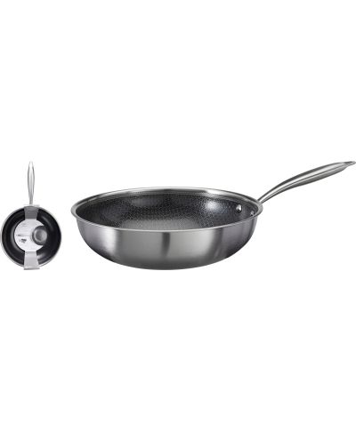 WOK ZE STALI NIERDZEWNEJ ALU D28CM