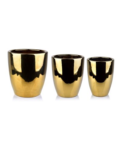 NEVA GOLD Komplet 3 osłonek ceramicznych 39x39x42cm 32x32x38,5cm 26x26x35cm