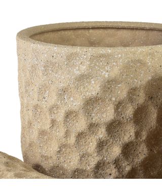 NEVA BEIGE Komplet 3 osłonek ceramicznych 39x39x46cm 31,5x31,5x42,5cm 25,5x25,5x39cm