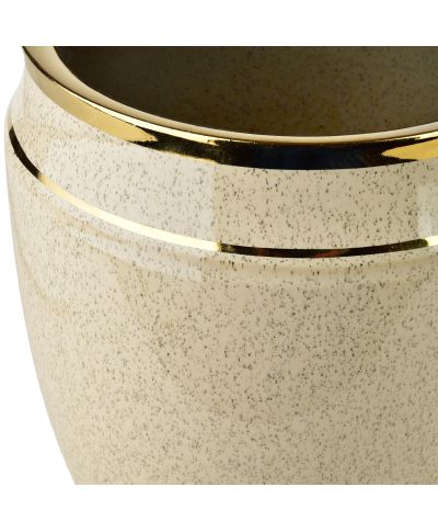 NEVA Komplet 2 osłonek ceramicznych 31x31x30,5cm 21x21x23cm beż+złoto