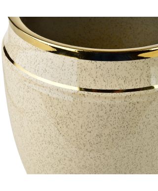 NEVA Komplet 2 osłonek ceramicznych 31x31x30,5cm 21x21x23cm beż+złoto