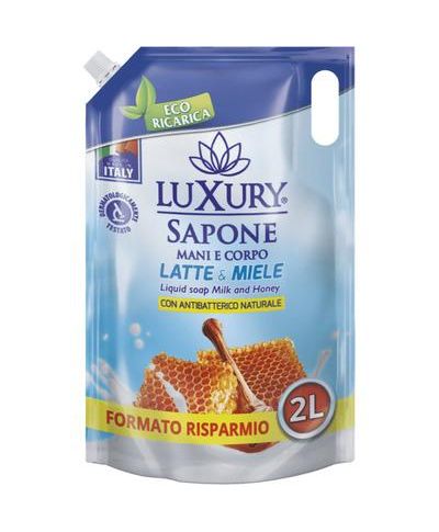 LUXURY Mydło do rąk MLEKO I MIÓD zapas 2000ml