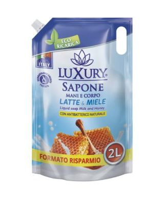 LUXURY Mydło do rąk MLEKO I MIÓD zapas 2000ml