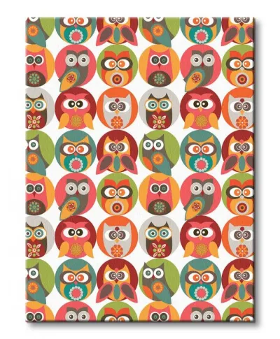 Owls Family - Obraz na płótnie