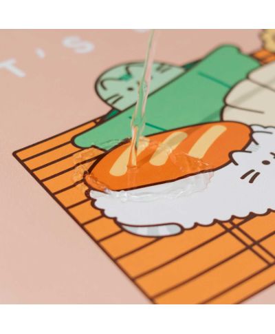 Pusheen Sushi Roll - podkładka pod myszkę z ekoskóry