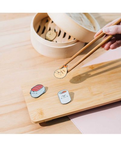 Pusheen Sushi Roll - zestaw 4 przypinek