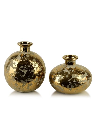 YARINE GOLD Wazon 16x6x16cm