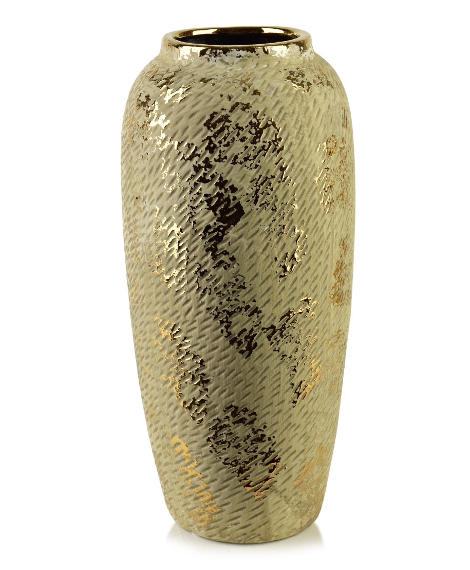 YARINE GOLD Wazon 16x10x39cm