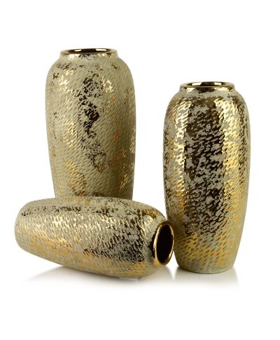 YARINE GOLD Wazon 16x10x39cm