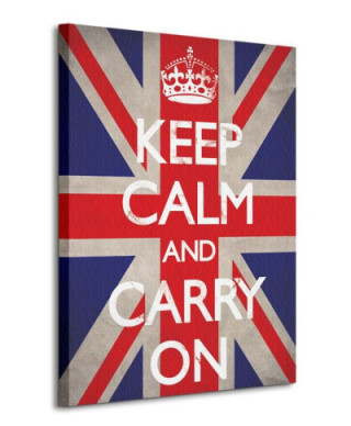 Keep Calm and Carry On (Union Jack) - Obraz na płótnie