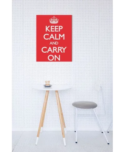 Keep Calm and Carry On (Red) - Obraz na płótnie