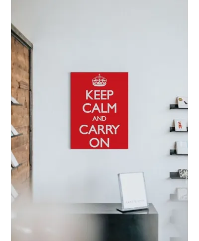 Keep Calm and Carry On (Red) - Obraz na płótnie