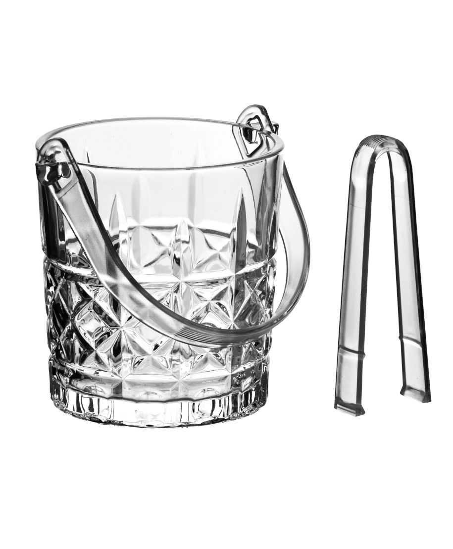 MODERN KITCHEN pojemnik na lód 11x11x13cm ze szczypcami 750ml