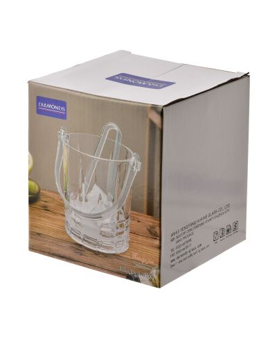 MODERN KITCHEN pojemnik na lód 11x11x13cm ze szczypcami 750ml