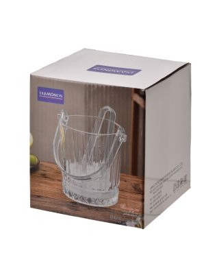MODERN KITCHEN pojemnik na lód 11x11x13cm ze szczypcami 750ml
