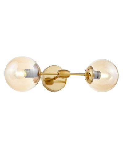 LAMPA ŚCIENNA KINKIET LOFTOWY MOSIĘŻNO-BURSZTYNOWY ZODIAK W2