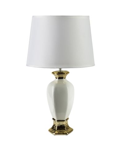 LETI GREY Lampa stołowa 17x39x63cmbeżowo złota