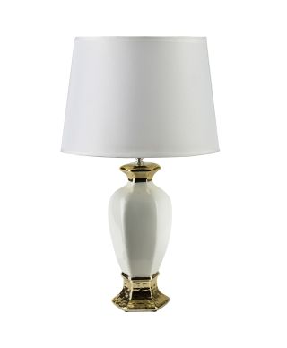LETI GREY Lampa stołowa 17x39x63cmbeżowo złota