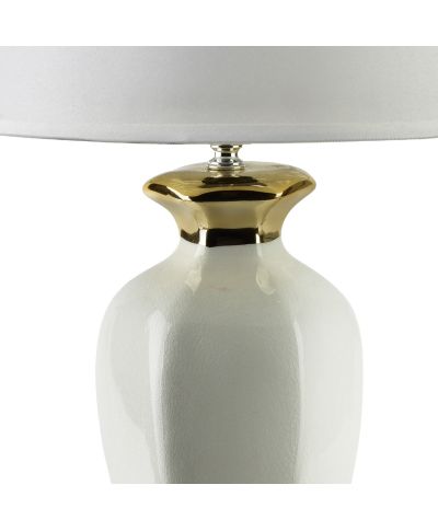 LETI GREY Lampa stołowa 17x39x63cmbeżowo złota