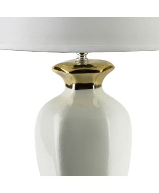 LETI GREY Lampa stołowa 17x39x63cmbeżowo złota