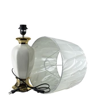 LETI GREY Lampa stołowa 17x39x63cmbeżowo złota
