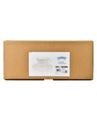 ISABELLE Komplet 6 filiżanek białych 200ml