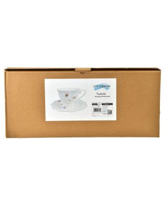 ISABELLE Komplet 6 filiżanek kwiaty 200ml