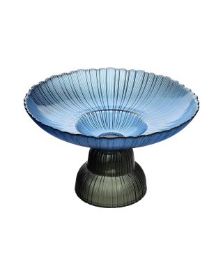 DAZ GLASS Patera 24x14cm niebieska