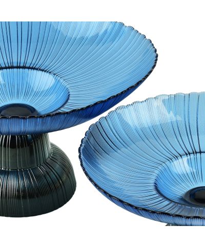 DAZ GLASS Patera 24x14cm niebieska