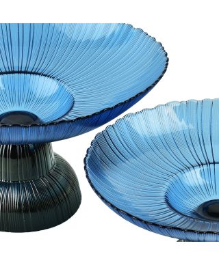 DAZ GLASS Patera 24x14cm niebieska