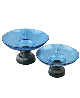 DAZ GLASS Patera 24x14cm niebieska