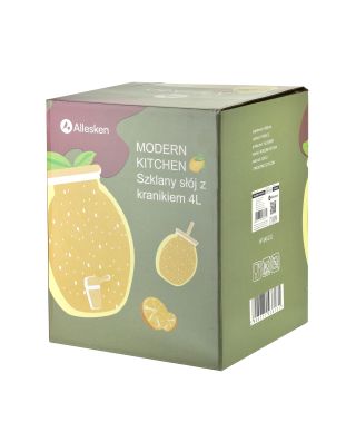 PAKIET 4sztuk Słoi z kranikiem 4L