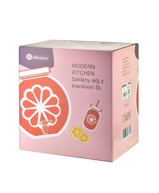 PAKIET 4sztuk Słoi z kranikiem 5L