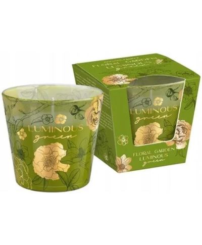 Świeca zapachowa w szkle FLORAL GARDEN115g LUMINOUS GREEN