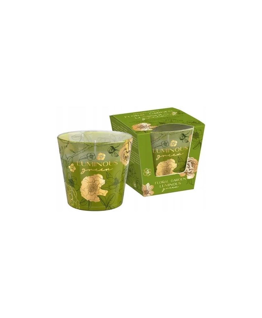 Świeca zapachowa w szkle FLORAL GARDEN115g LUMINOUS GREEN