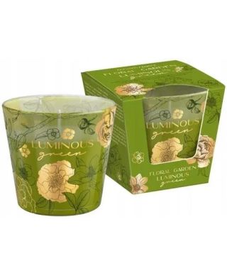 Świeca zapachowa w szkle FLORAL GARDEN115g LUMINOUS GREEN