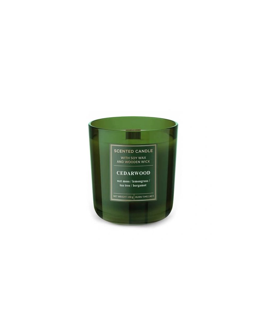 Świeca zapachowa w szkle WOOD 150gCEDARWOOD sojowa