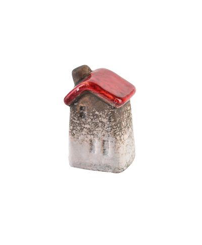 Domek ceramiczny biało-brązowymix 3wzory 3,1x2,7x6,1cm